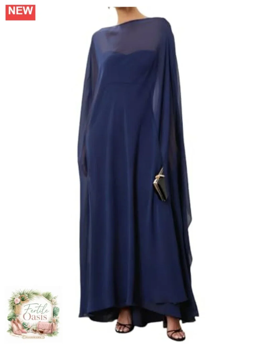 Women's Sheer Cape Evening Dress Cover Up Chiffon Shawl Wrap High Low Hem Poncho